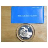 Franklin Mint Peregrine Falcon sterling coin