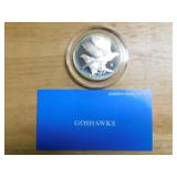 Franklin Mint Goshawks sterling coin