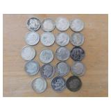 (19) Roosevelt dimes (pre64)