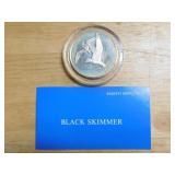 Franklin Mint Black Skimmer sterling coin