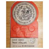 Farmers & Mechanics Bank Frederick, MD dime book
