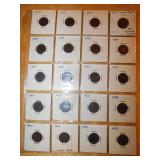 (20) Indian Head pennies (1874-1893)