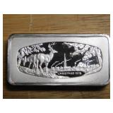 Christmas 1976 1000 grain sterling ingot