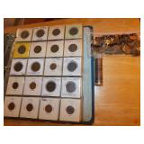 Book of Canada coins (some silver) & loose pennies