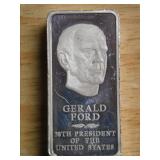 G. Ford Presidential 2500 grain sterling ingot