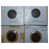 (4) 1903 Indian Head pennies