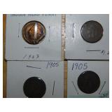 4) Indian Head pennies (03-05)