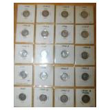 (20) Barber dimes (1940-1945)