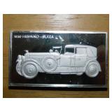 1930 Hispano-Suiza 1000 grain sterling ingot