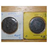 (2) 1816 Large one cent