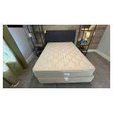 4PC QUEEN HEADBOARD & FULL MATTRESS SET