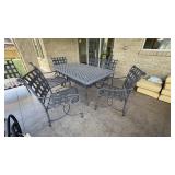 7PC OUTDOOR TABLE & CHAIRS