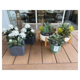 6PC OUTDOOR FAUX PLANTS