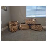 5PC WOVEN BASKETS