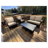 4PC OUTDOOR CHAIRS, SOFA, AND TABLE