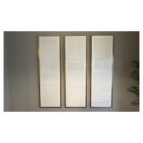 3PC LARGE FRAMED CANVASES