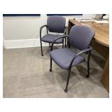 2PC WHEELED OFFICE CHAIRS