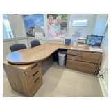 2PC L-SHAPED DESKS W/DRAWERS