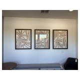 3PC FRAMED WALL ART