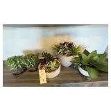 5PC ASSORTED FAUX PLANTS