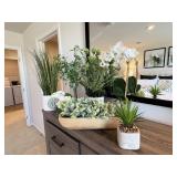 7PC FAUX GREENERY AND FLORAL