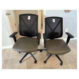 2PC ROLLING OFFICE CHAIRS