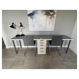 3PC DESK & CHAIRS