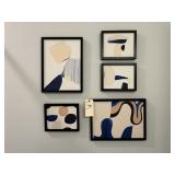 5PC FRAMED WALL ART