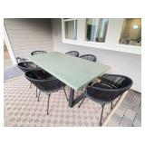 7PC OUTDOOR DINING TABLE & CHAIRS