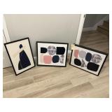 3PC ASSORTED FRAMED WALL ART