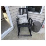 2PC OUTDOOR ROCKING CHAIR & ACCENT TABLE