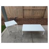 2PC OUTDOOR COFFEE & SIDE TABLES