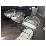 3PC COUNTER STOOLS