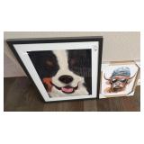 2PC ASSORTED FRAMED PRINTS