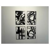 4PC METAL WALL ART