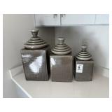 3PC DECORATIVE CANISTERS