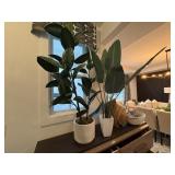 2PC LARGE FAUX PLANTS
