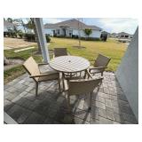 5PC OUTDOOR TABLE & CHAIRS