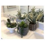 4PC FAUX GREENERY