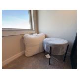 2PC FOOTSTOOL & POUF