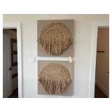 2PC WOVEN WALL ART