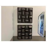 2PC WOOD WALL ART