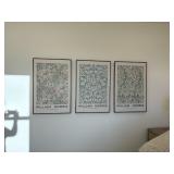 3PC FRAMED WALL CANVAS