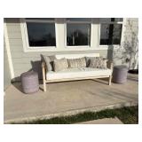 3PC SOFA & CERAMIC SIDE TABLES