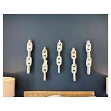 5PC  WOODEN WALL ART