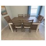 7PC DINING TABLE & CHAIRS