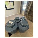 4PC CERAMIC JARS