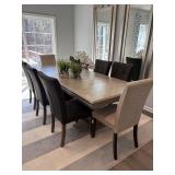 9PC DINING TABLE & CHAIRS