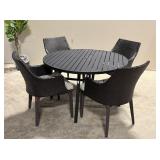 5PC OUTDOOR DINING TABLE & CHAIRS