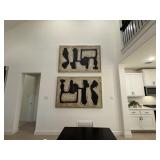 2PC LARGE FRAMED CANVASES
